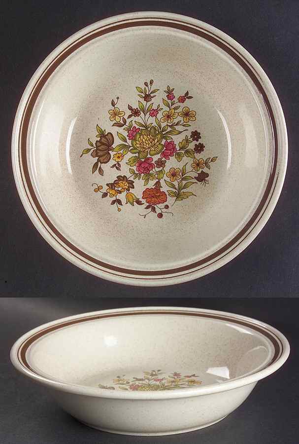 Gaiety Brown Rim Soup Bowl by Royal Doulton-1