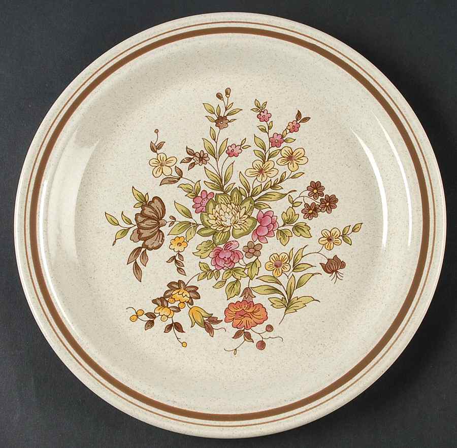 Gaiety Brown Luncheon Plate by Royal Doulton-1