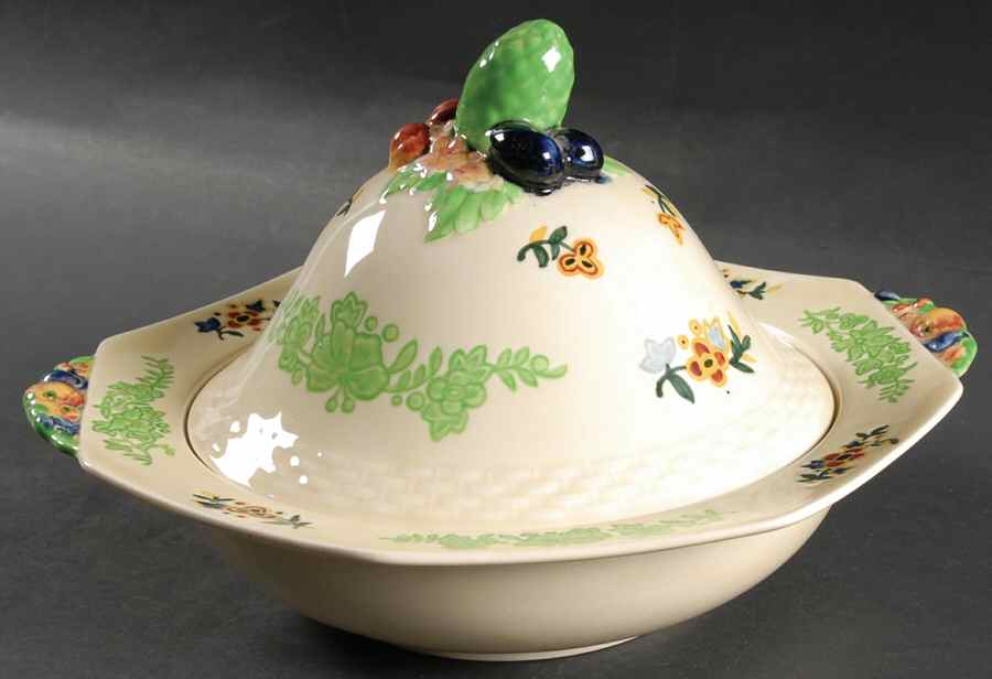 Gay Lady Round Covered Vegetable by Royal Doulton-1