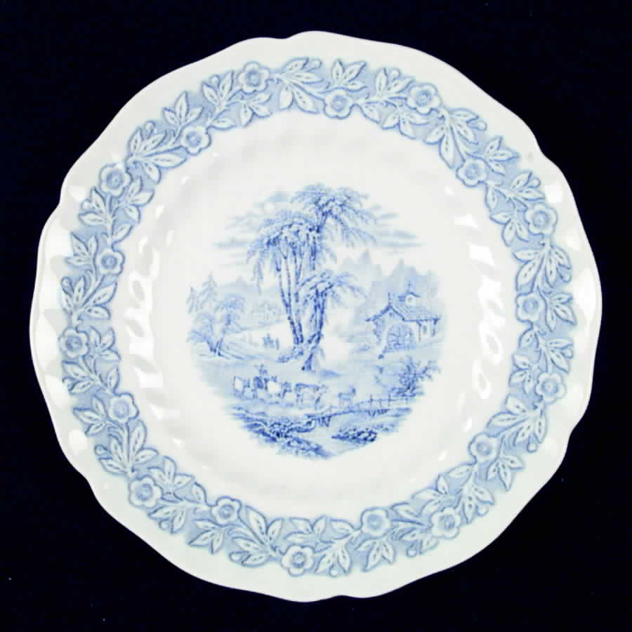 Geneva  Blue (Scalloped) Salad Plate by Royal Doulton-1