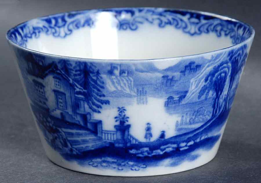 Geneva (Flow Blue) Individual Open Sugar Bowl by Royal Doulton-1