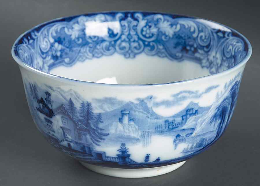 Geneva (Flow Blue) Bowl Waste by Royal Doulton-1