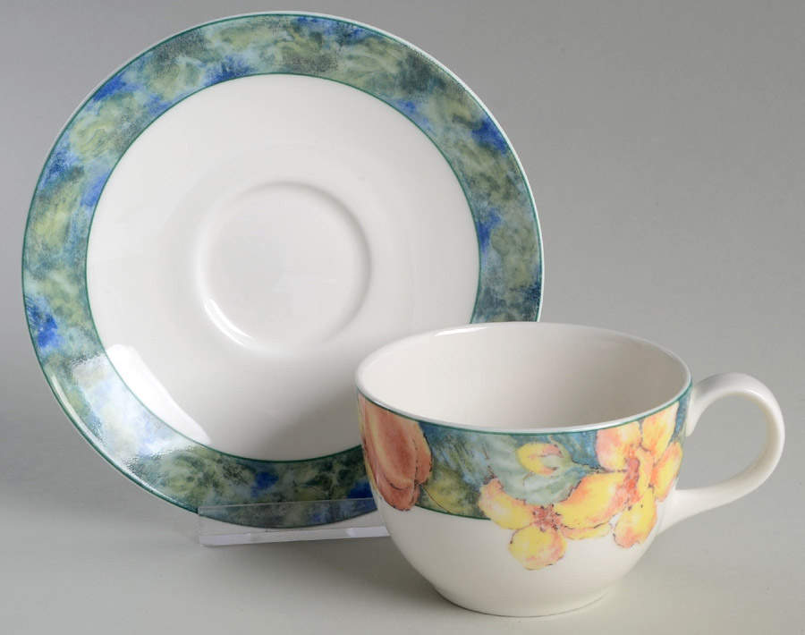 Georgia Flat Cup & Saucer Set by Royal Doulton-1