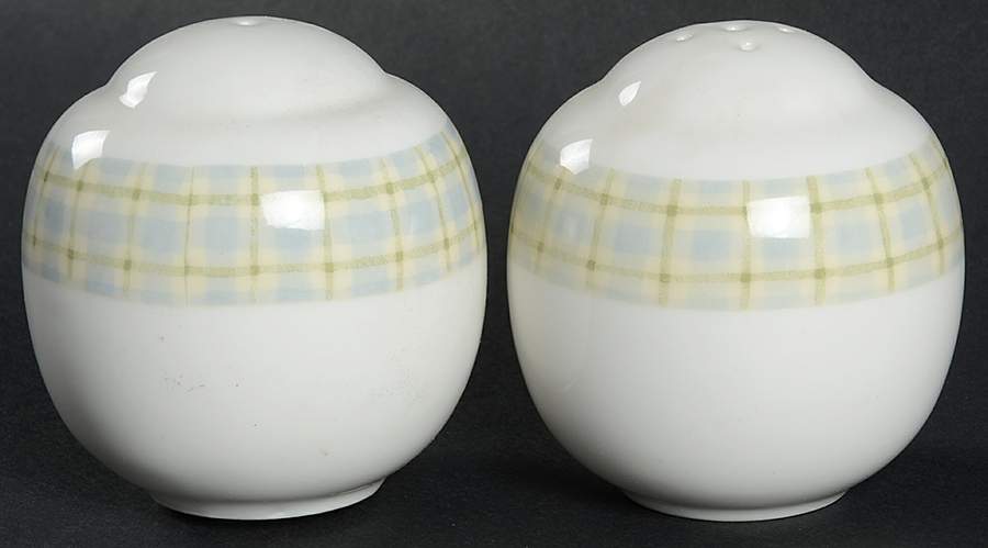 Gingham Floral Salt & Pepper Set by Royal Doulton-1