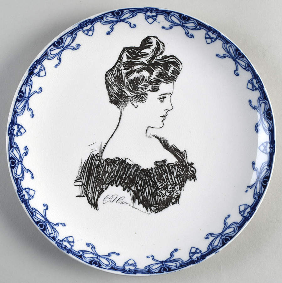 Gibson Girl (Heads) Dinner Plate by Royal Doulton-1