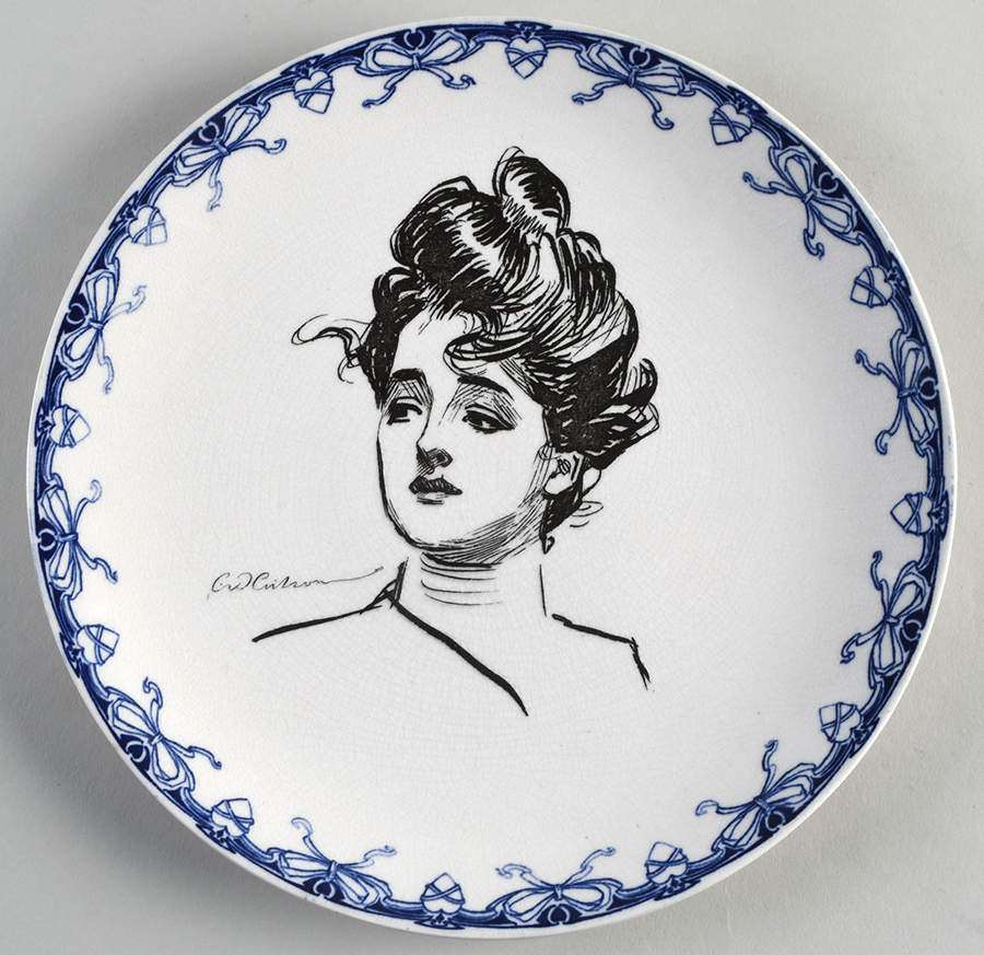 Gibson Girl (Heads) Dinner Plate by Royal Doulton-1