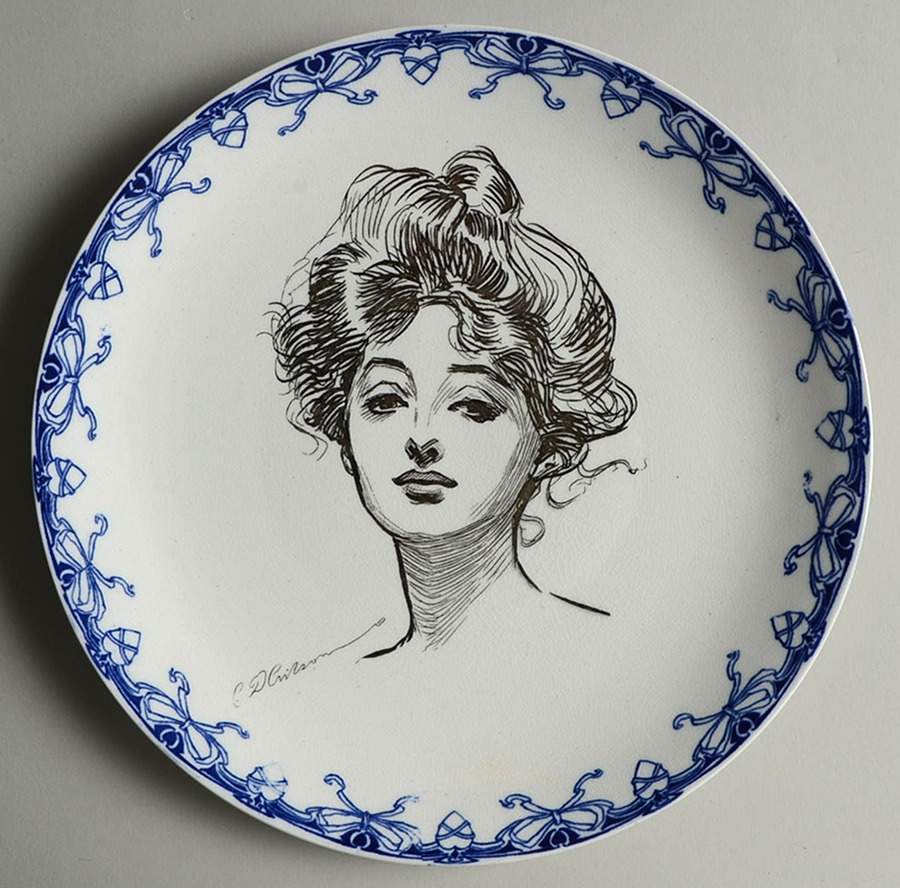 Gibson Girl (Heads) Dinner Plate by Royal Doulton-1