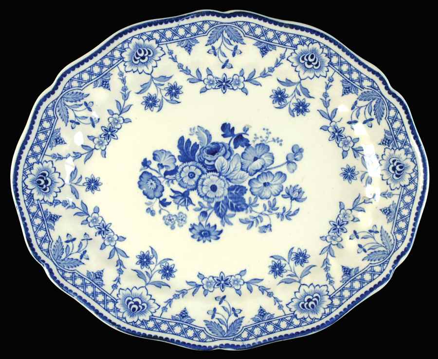 Glendale Blue 11" Oval Serving Platter by Royal Doulton-1