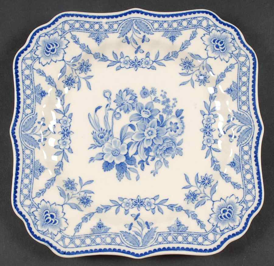 Glendale Blue Square Salad Plate by Royal Doulton-1