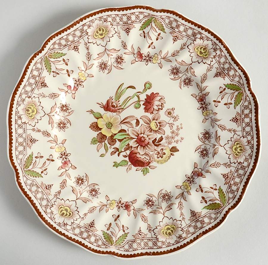 The Glendale Brown Multicolor Salad Plate by Royal Doulton-1