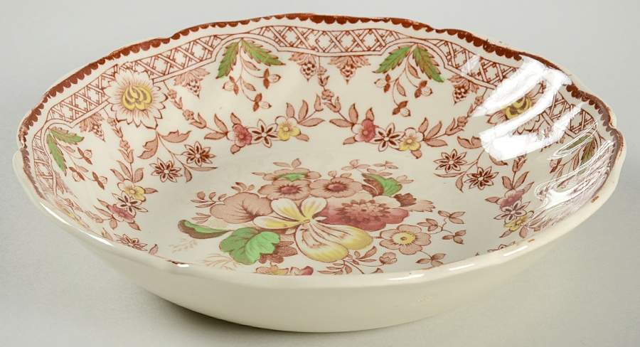 The Glendale Brown Multicolor Fruit/Dessert (Sauce) Bowl by Royal Doulton-1