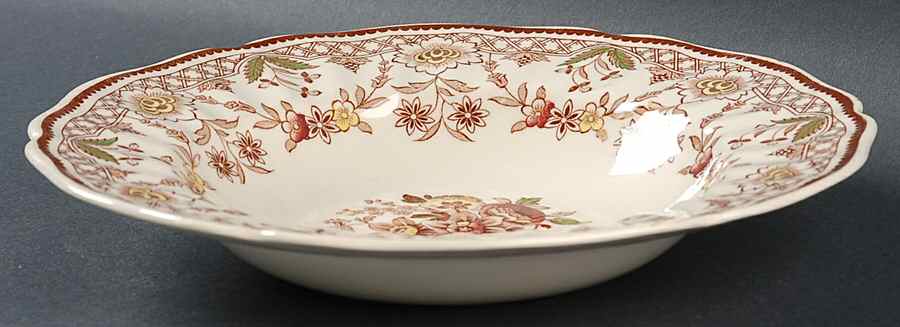 The Glendale Brown Multicolor Rim Soup Bowl by Royal Doulton-1