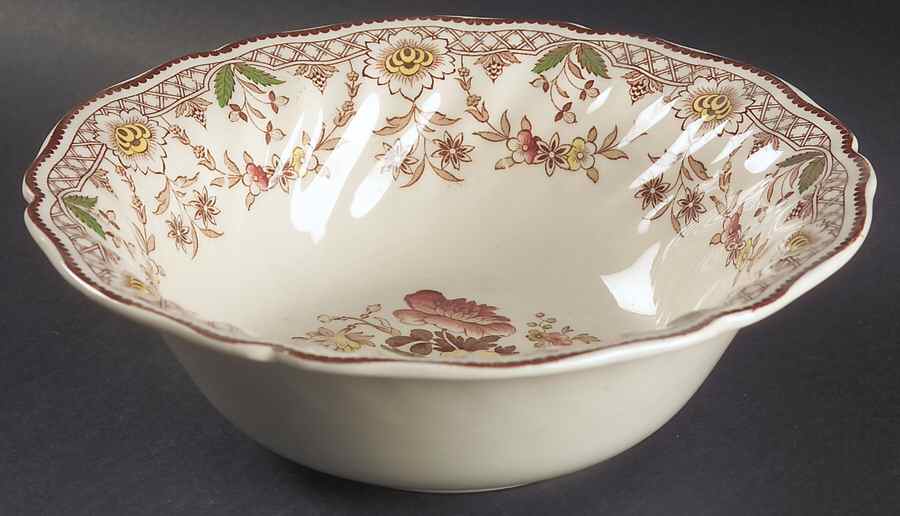The Glendale Brown Multicolor 9" Round Vegetable Bowl by Royal Doulton-1