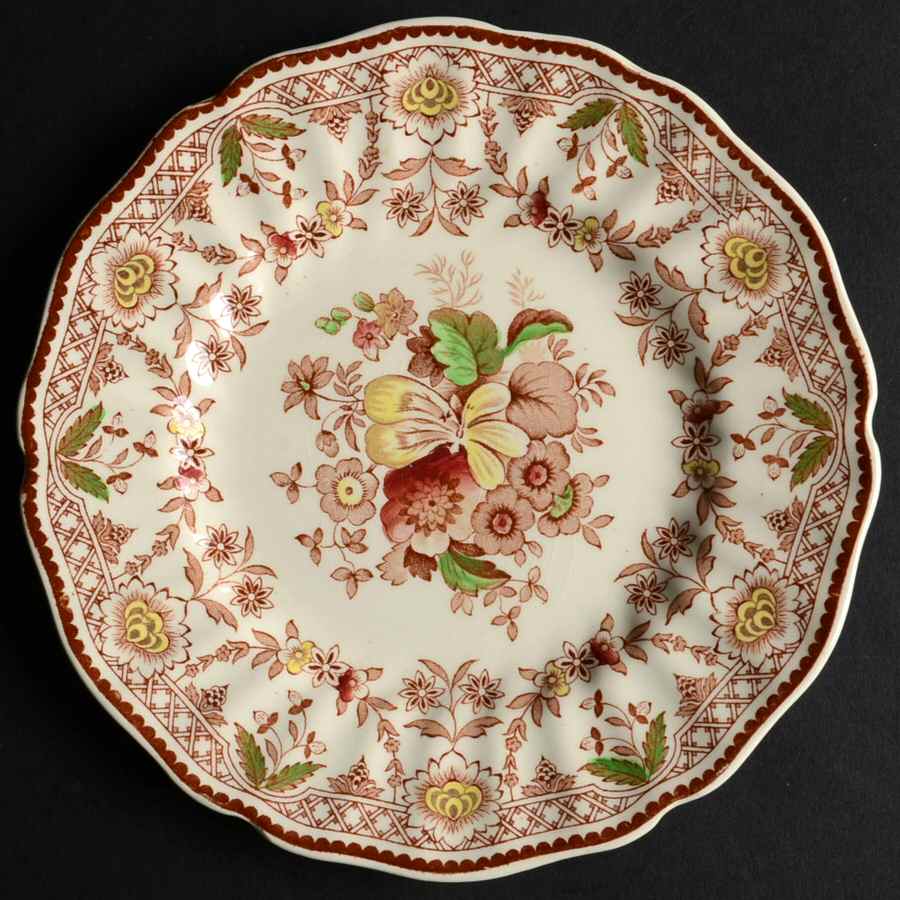 The Glendale Brown Multicolor Bread & Butter Plate by Royal Doulton-1