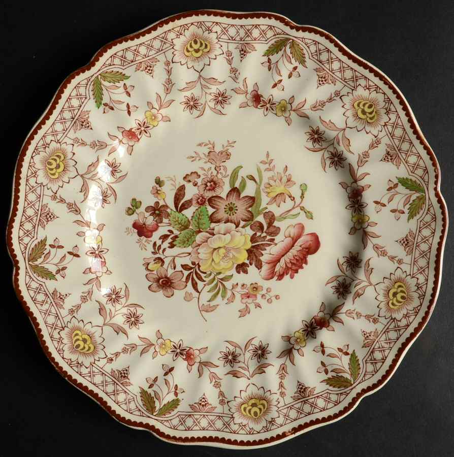 The Glendale Brown Multicolor Luncheon Plate by Royal Doulton-1