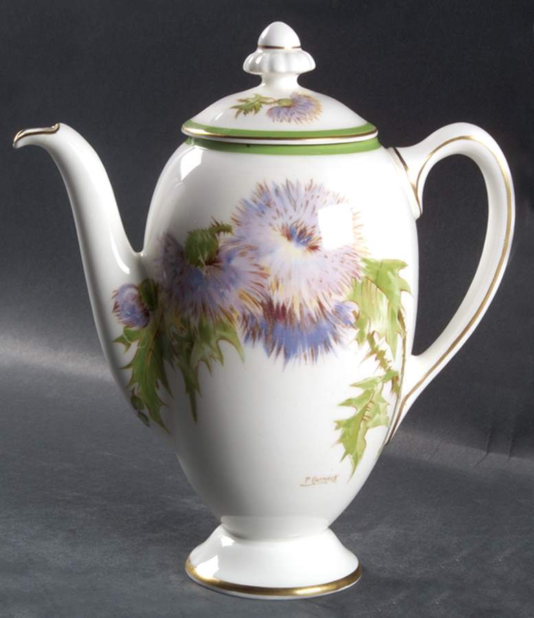 Glamis Thistle Mini Coffee Pot & Lid by Royal Doulton-1