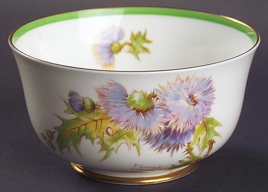 Glamis Thistle Cranberry Bowl by Royal Doulton-1