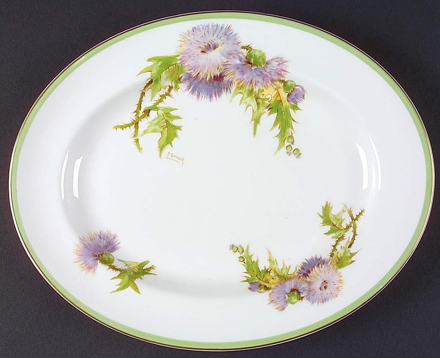 Glamis Thistle 12" Oval Serving Platter by Royal Doulton-1