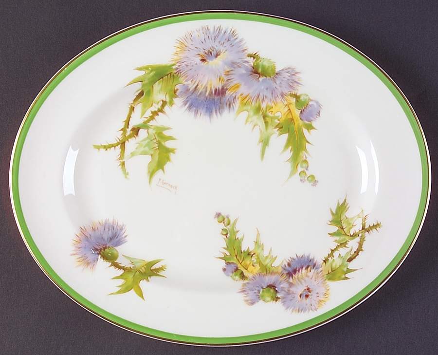 Glamis Thistle 10" Oval Serving Platter by Royal Doulton-1