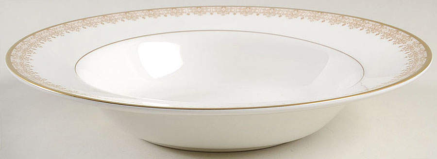Gold Lace Large Rim Soup Bowl by Royal Doulton-1