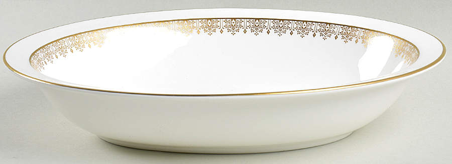 Gold Lace 10" Oval Vegetable Bowl by Royal Doulton-1