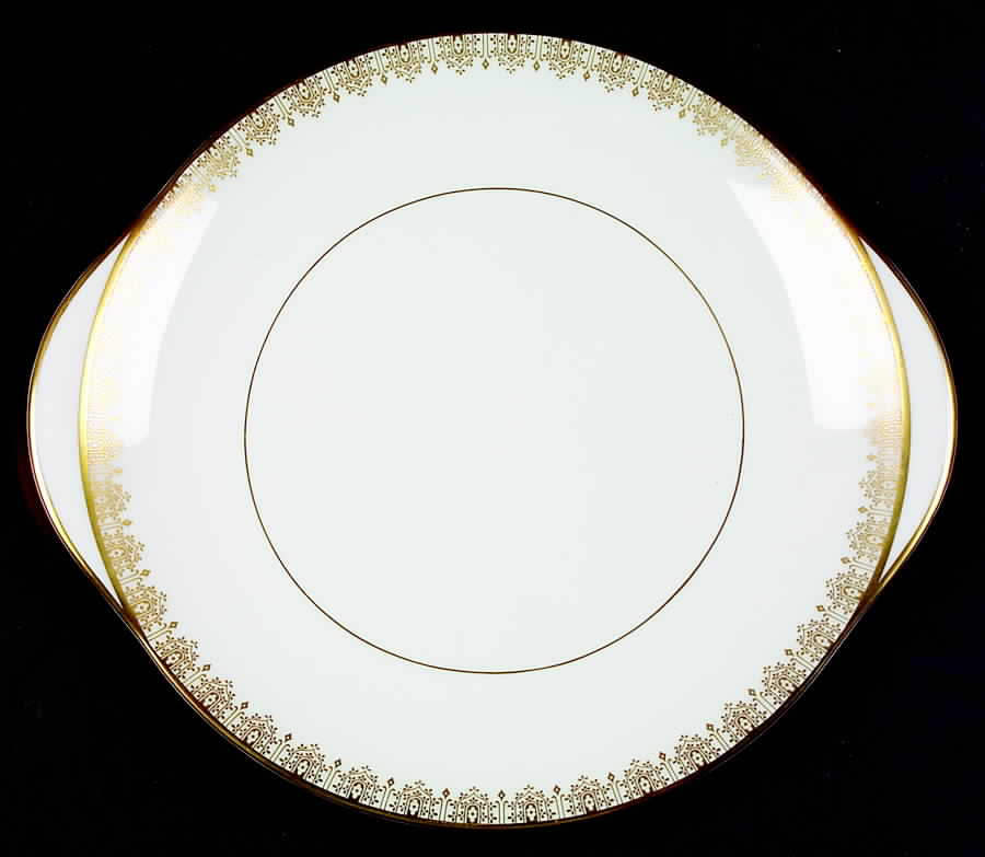 Gold Lace Handled Cake Plate by Royal Doulton-1