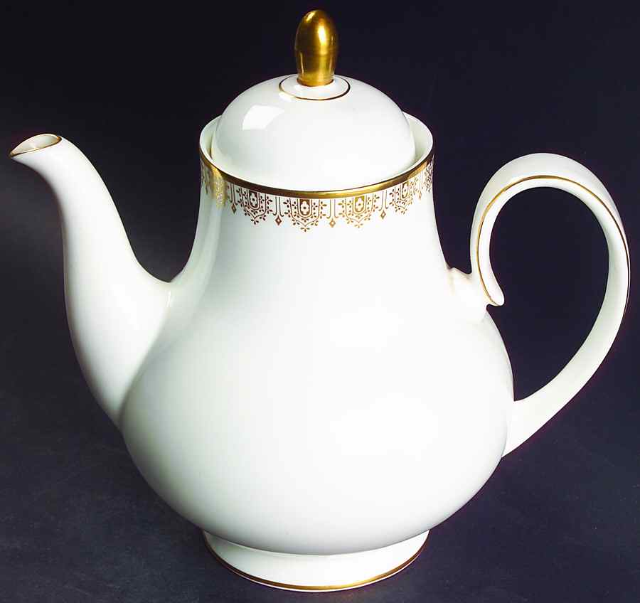 Gold Lace Coffee Pot & Lid by Royal Doulton-1