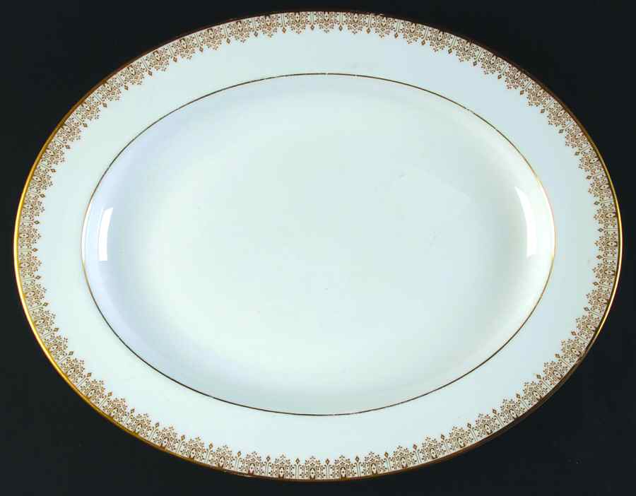 Gold Lace 13" Oval Serving Platter by Royal Doulton-1