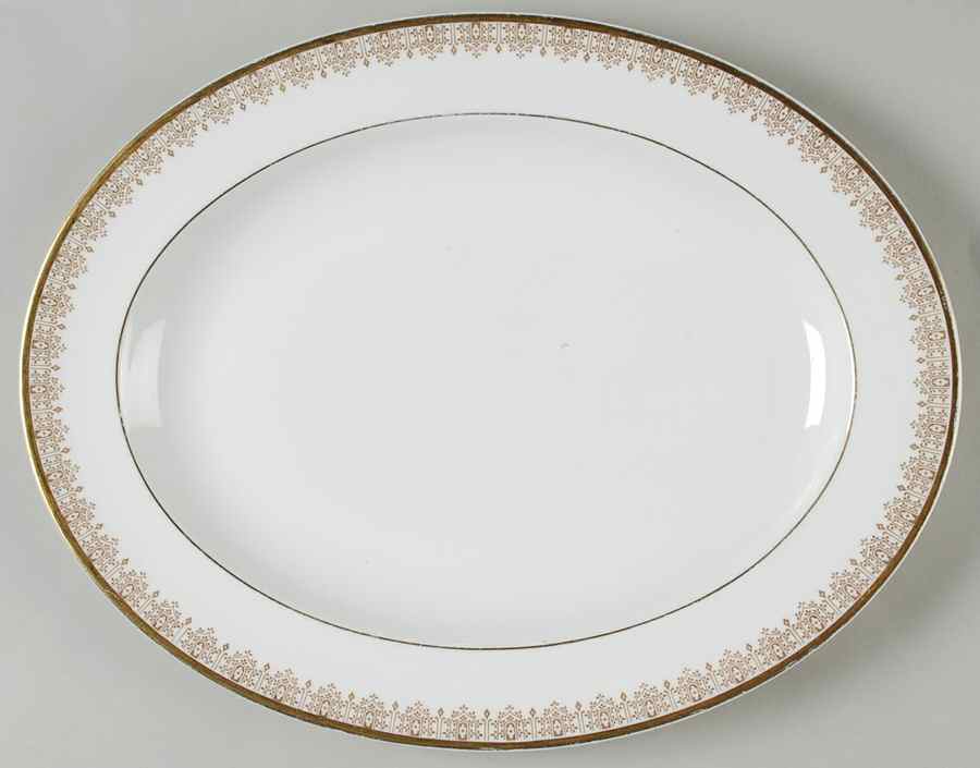 Gold Lace 13" Oval Serving Platter by Royal Doulton-1