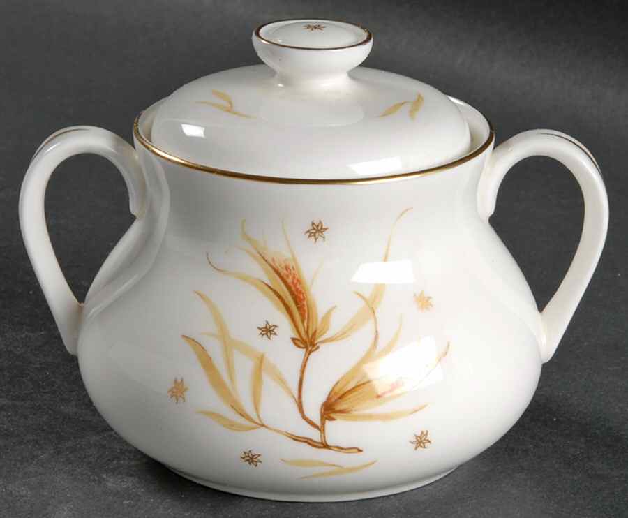 Golden Maize Sugar Bowl & Lid by Royal Doulton-1