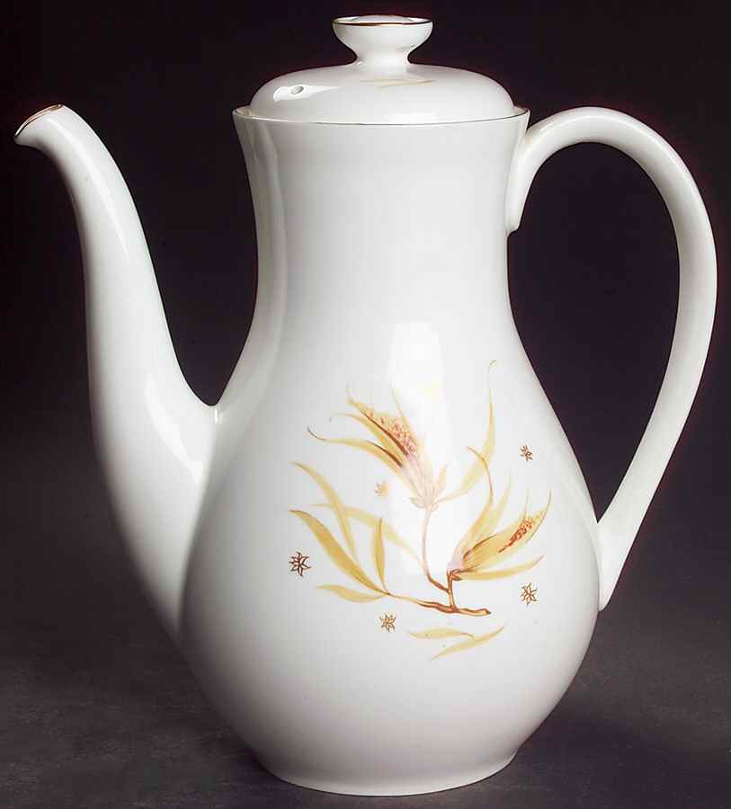 Golden Maize Coffee Pot & Lid by Royal Doulton-1