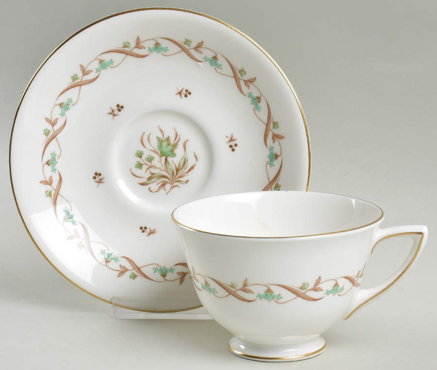 Golden Spice Footed Cup & Saucer Set by Royal Doulton-1
