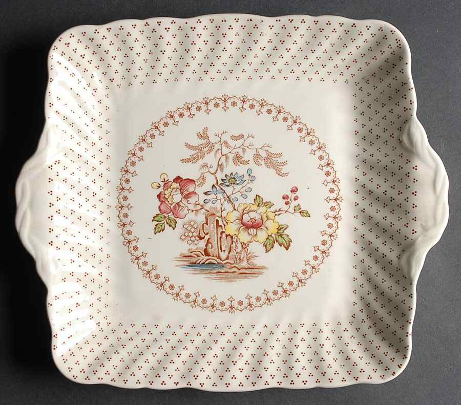 Grantham Square Handled Cake Plate by Royal Doulton-1