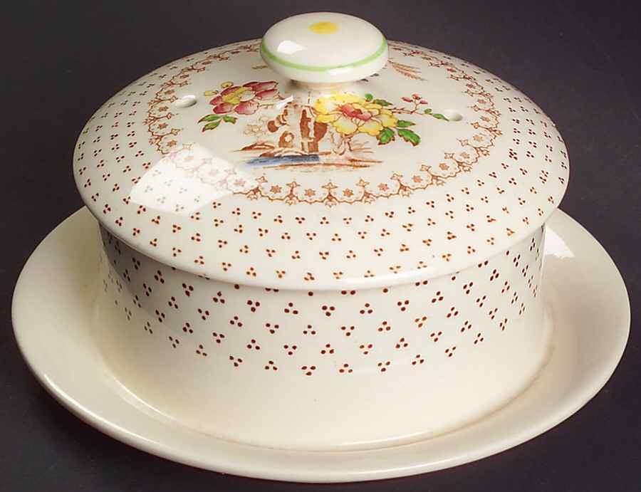 Grantham Butter Box & Lid by Royal Doulton-1