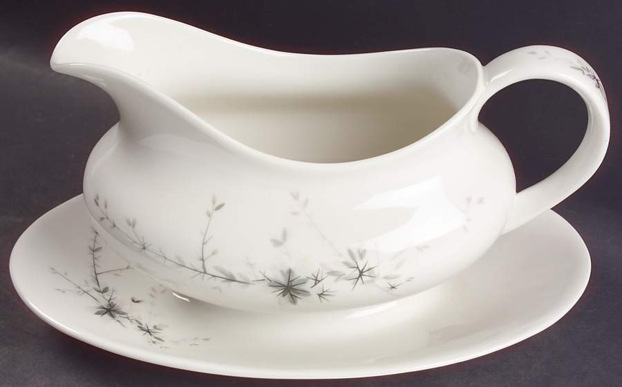 Greenbrier Gravy Boat with Attached Underplate by Royal Doulton-1