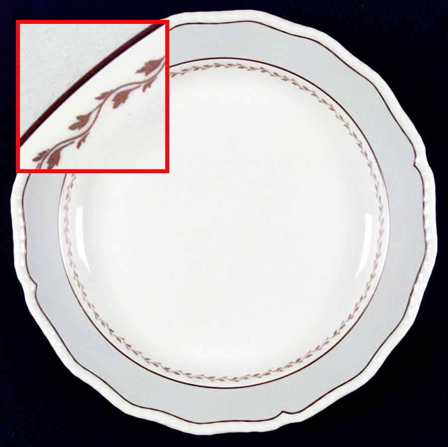 Gray Rim 12" Chop Plate (Round Platter) by Royal Doulton-1
