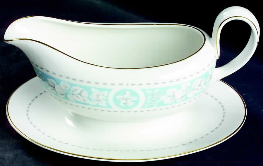 Hampton Court Gravy Boat with Attached Underplate by Royal Doulton-1