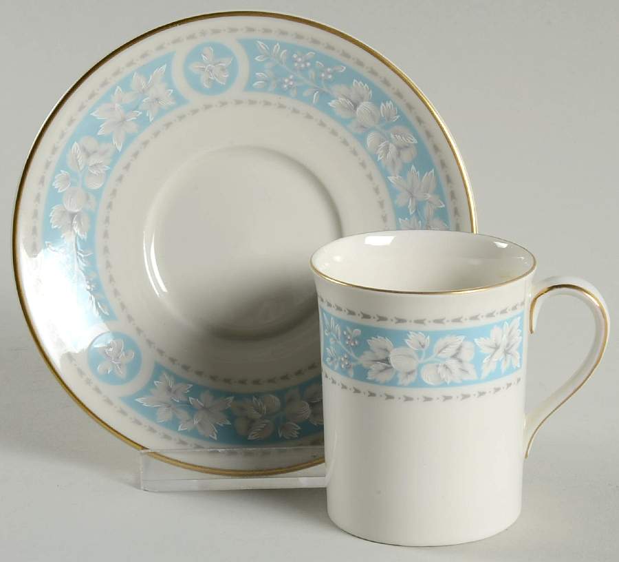 Hampton Court Flat Demitasse Cup & Saucer Set by Royal Doulton-1