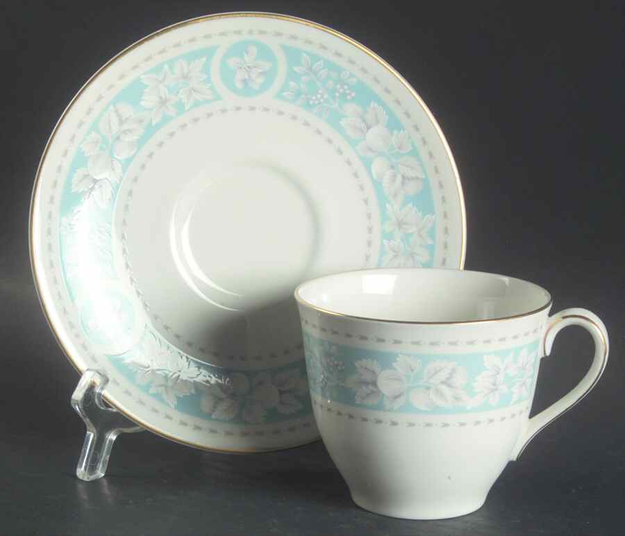 Hampton Court Flat Cup & Saucer Set by Royal Doulton-1