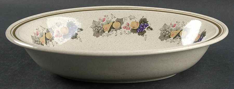 Harvest Garland (Rim) 10" Oval Vegetable Bowl by Royal Doulton-1