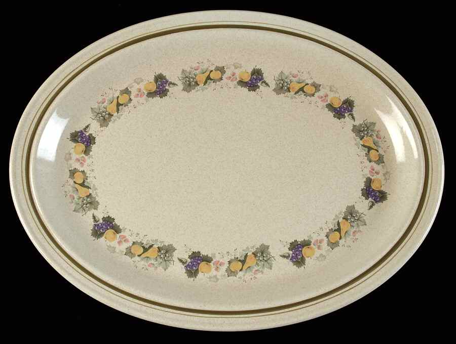 Harvest Garland (Rim) 16" Oval Serving Platter by Royal Doulton-1