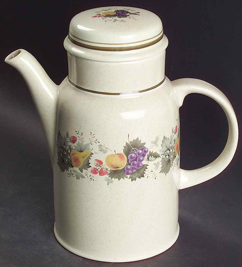 Harvest Garland (Rim) Coffee Pot & Lid by Royal Doulton-1