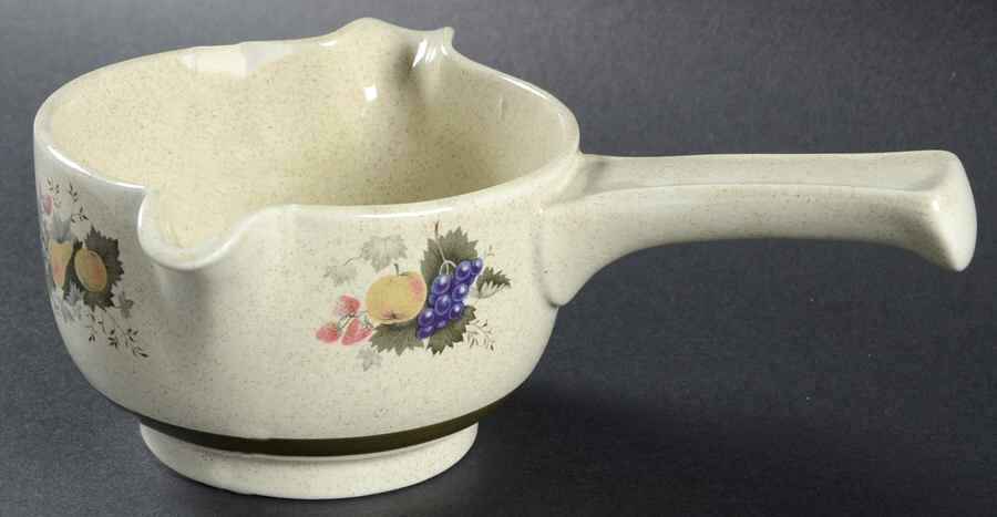 Harvest Garland (Rim) Gravy Boat w/Stick Handle by Royal Doulton-1