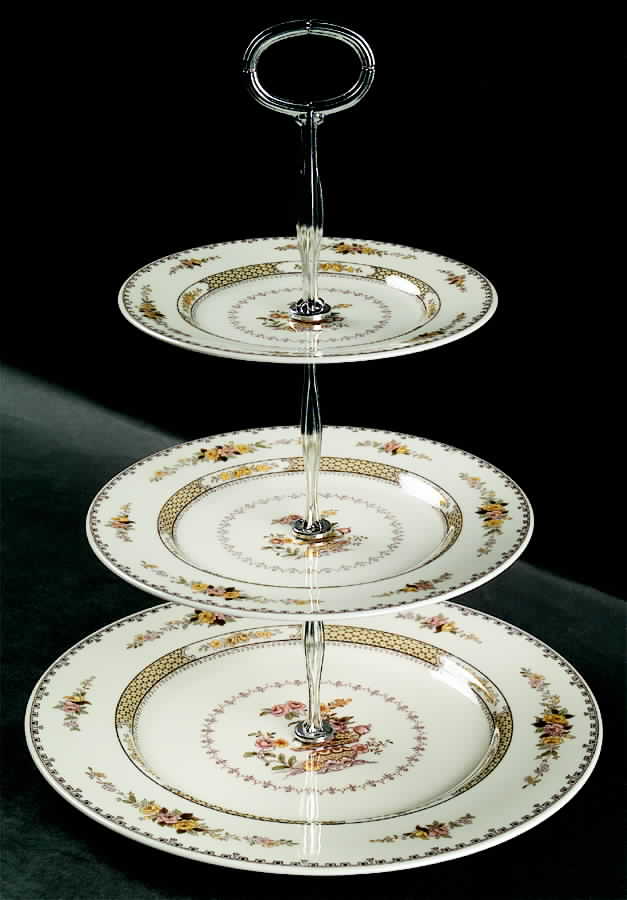 Hamilton 13 7/8"-14 1/4" 3-Tiered Serving Tray(DP,SP,BB) HC by Royal Doulton-1