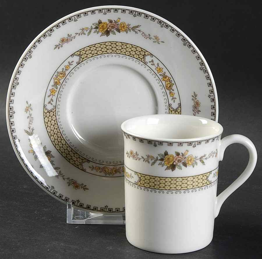 Hamilton Flat Demitasse Cup & Saucer Set by Royal Doulton-1