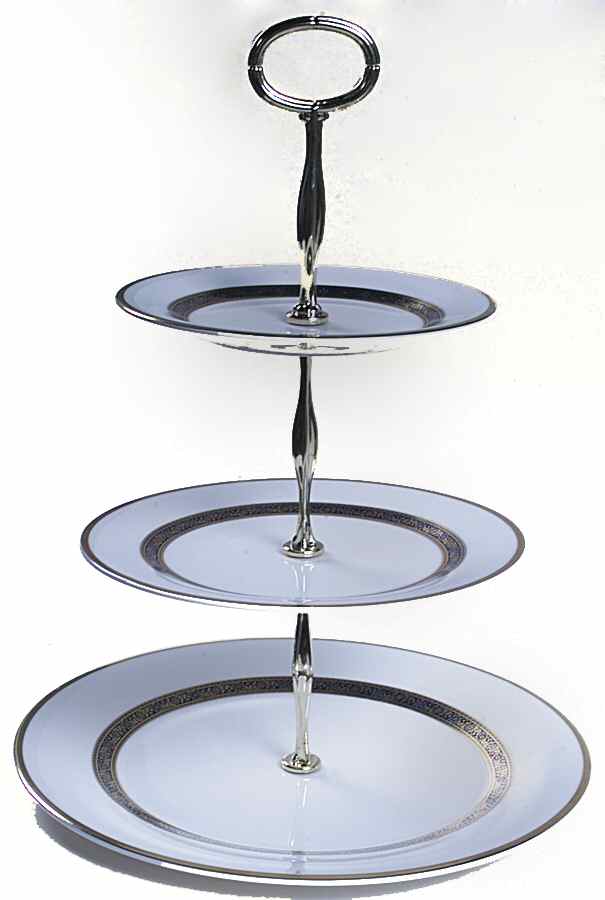Harlow 13 7/8"-14 1/4" 3-Tiered Serving Tray(DP,SP,BB) HC by Royal Doulton-1