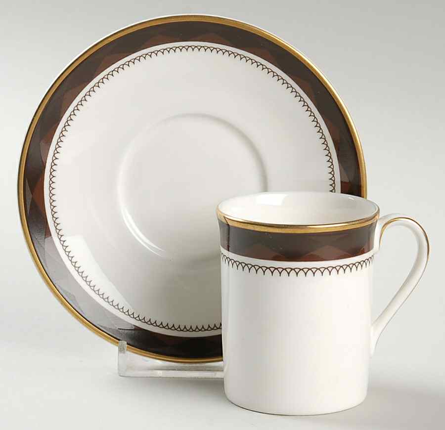 Harrow Flat Demitasse Cup & Saucer Set by Royal Doulton-1