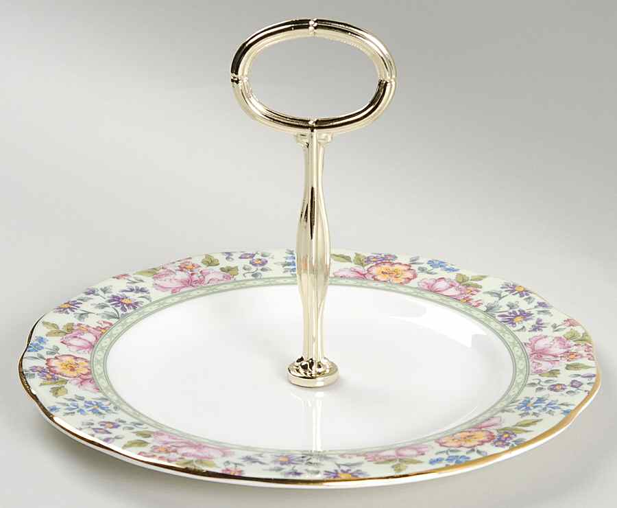 Hartington Round Serving Plate with Handle (SP) by Royal Albert-1