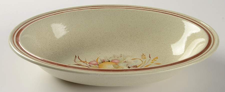 Harvest Time 10" Oval Vegetable Bowl by Royal Doulton-1