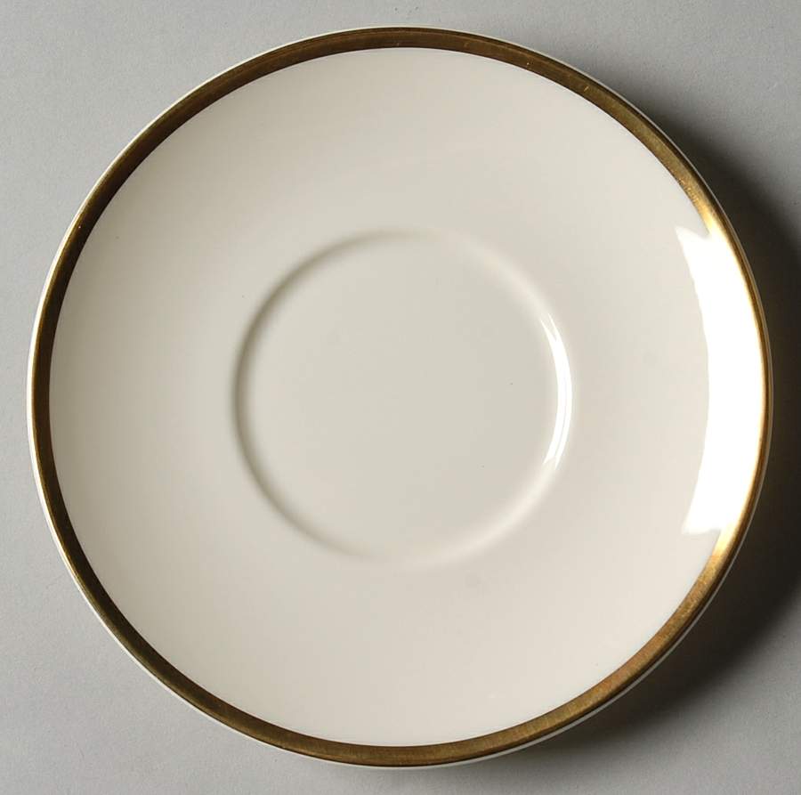 Heather (Gold Trim, Albion Shape) Saucer for Footed Demitasse Cup by Royal Doulton-1